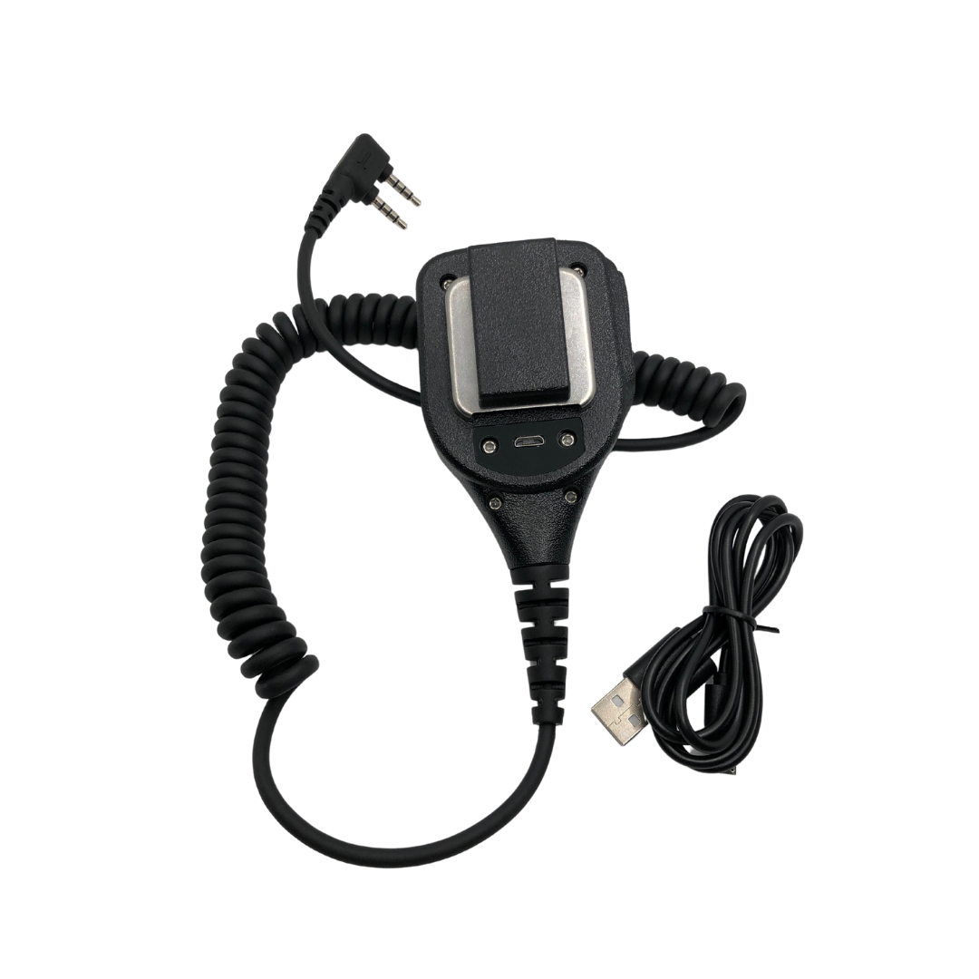 HYS Microfono Altoparlante Palmare Con Jack Cuffie Da 3.5mm – 2 Pin Compatibile Con Baofeng, Kenwood, WOUXUN, QuanSheng